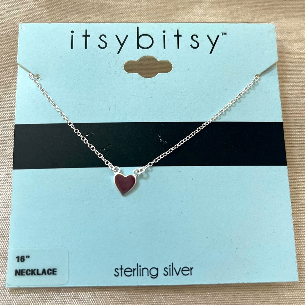 NWT Sterling silver heart necklace